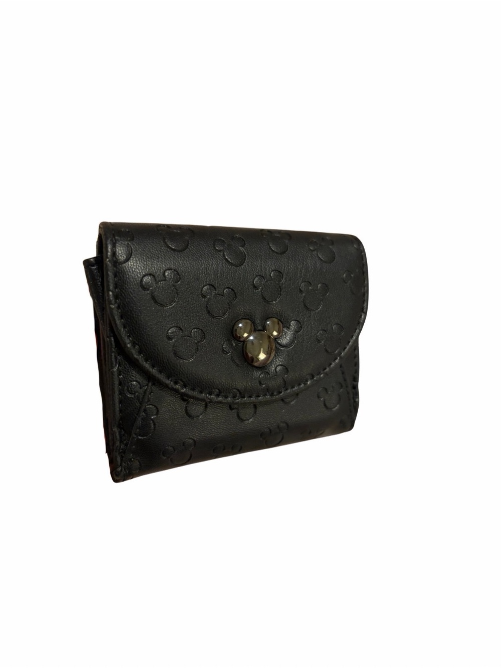 DISNEY Black Mickey Embossed Compact Wallet from Lunchbox! Like new